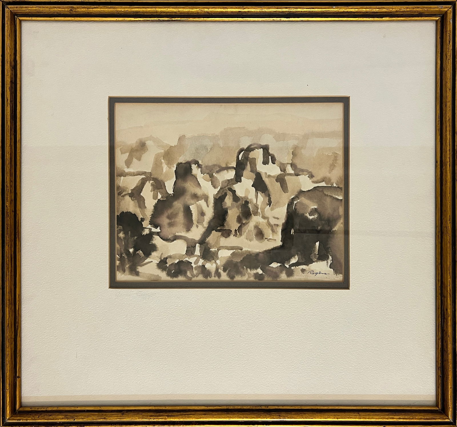 Rogers, Charles (1911-1987) "Grand Canyon" sumi painting (1 of 5)