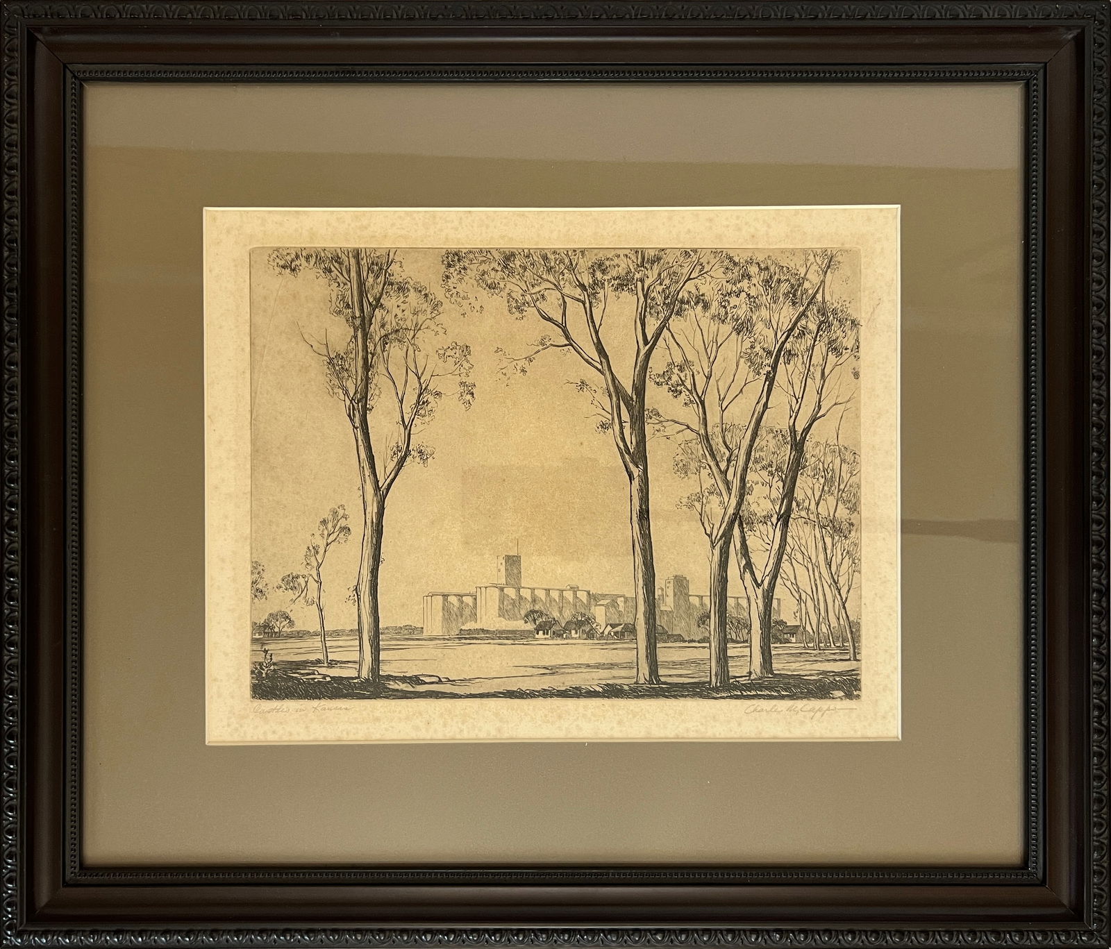 Capps, Charles (1898-1981) "Castles in Kansas" etching (1 of 5)
