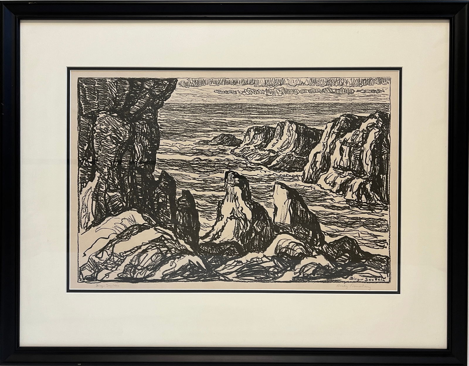 Sandzen, Birger (1871-1954) "Rocky Promontory" 1924 lithograph (1 of 5)