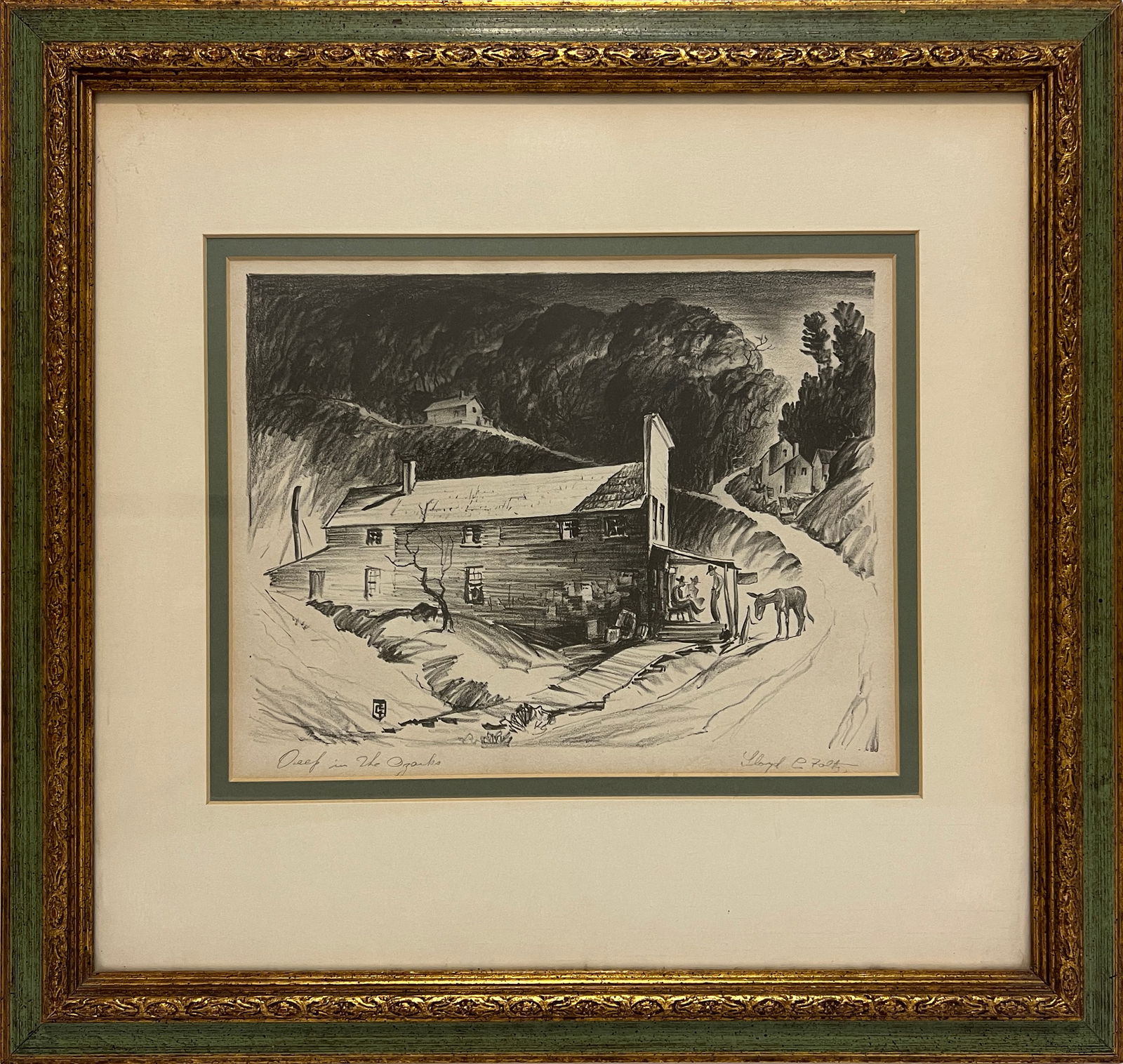 Foltz, Lloyd (1897-1990) "Deep in the Ozarks" lithograph (1 of 5)