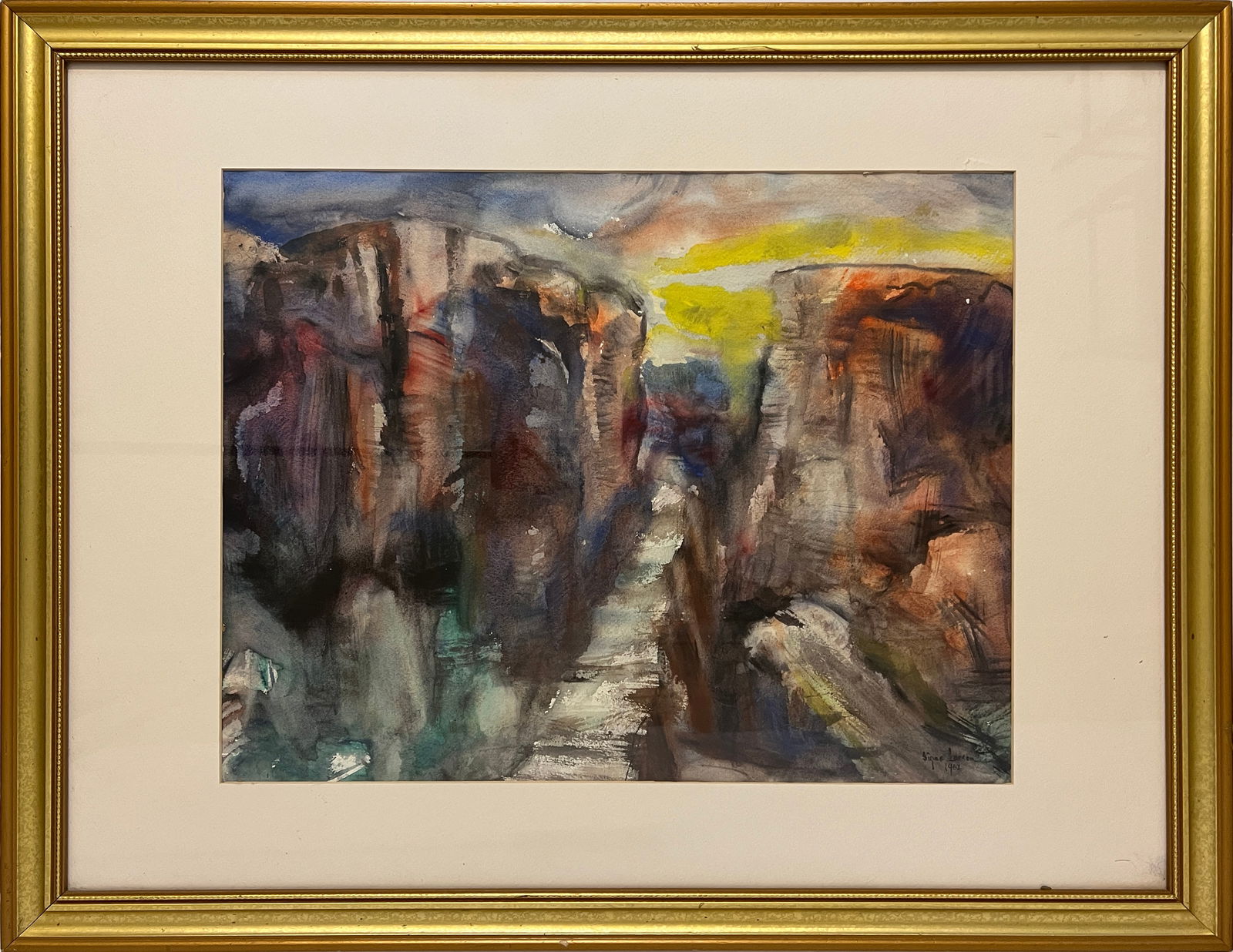 Larson, Signe (1908-1993) "Grand Canyon" 1962 watercolor (1 of 5)