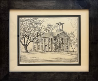 Whittemore, Margaret (1897-1983) "Irwin Hall, Highland, KS" lithograph