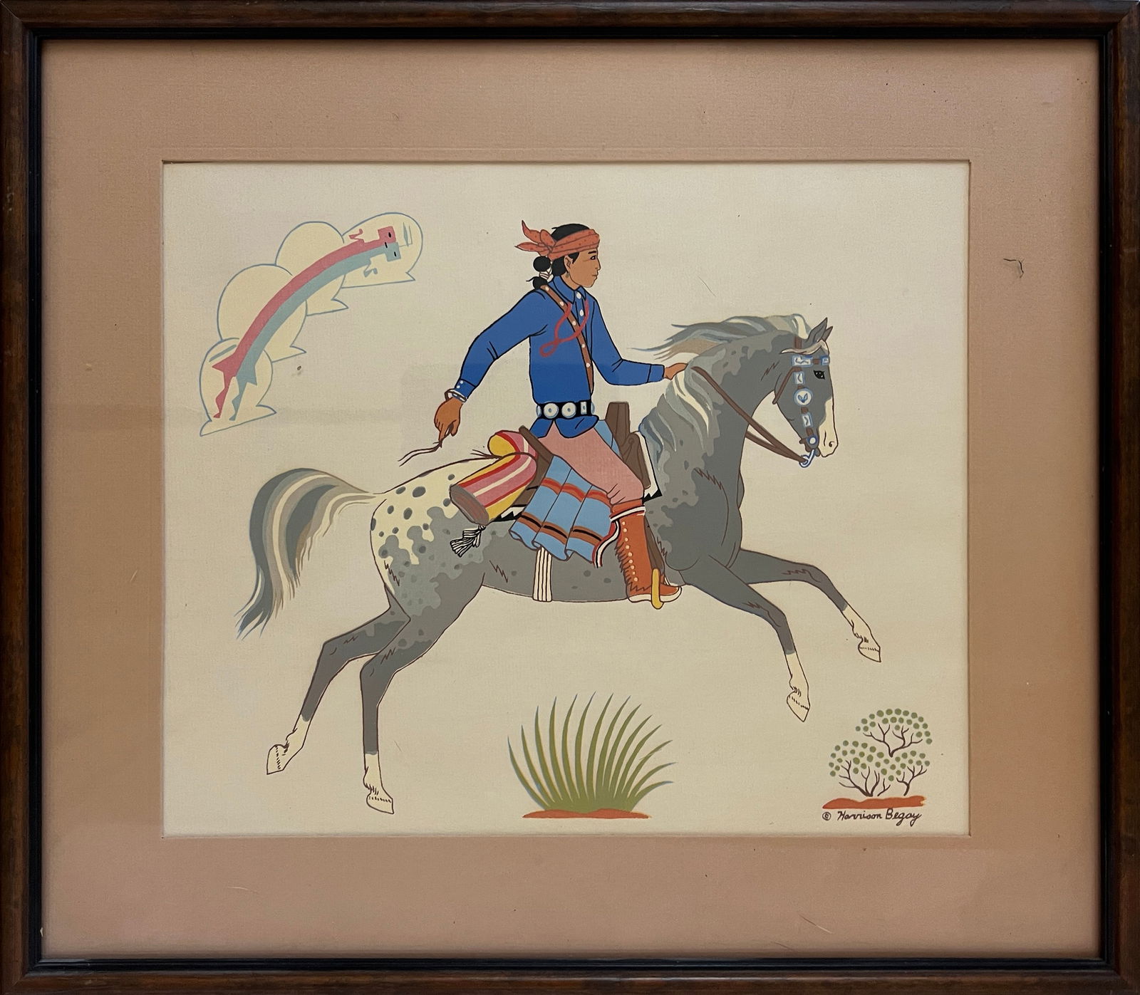 Begay, Harrison (19142012) Untitled Native American Brave, Silkscree
