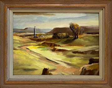 Hawkins, Ted (1911-1969) "Texas" oil on canvas board
