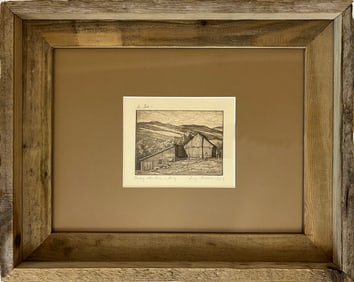 Lucioni, Luigi (1900-1988) uintitled barn, 1957 etching