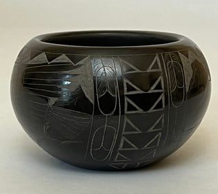 Red Star, Norman (1955-) untitled Eagle bowl, blackware