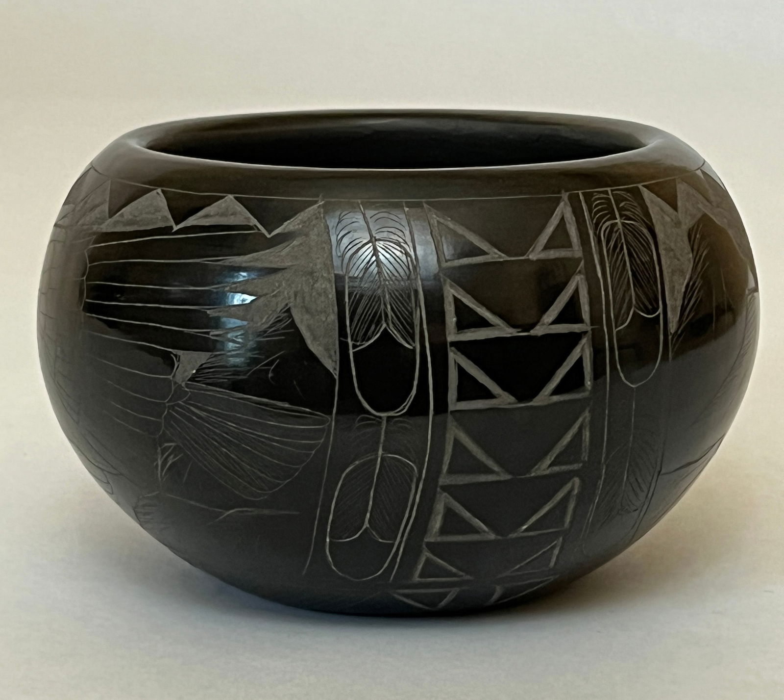 Red Star, Norman (1955-) untitled Eagle bowl, blackware (1 of 8)