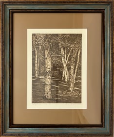 Lucioni, Luigi (1900-1988) "Rhythm in White" 1961 etching