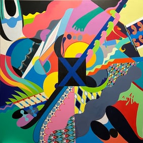 Klocke, Thomas (1949-2022) "E" acrylic on canvas