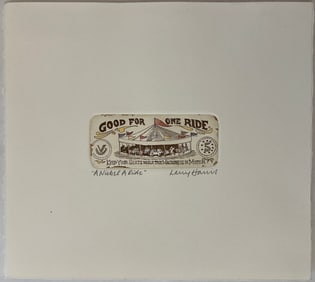 Harris, Larry (1938-) "A Nickel a Ride" color etching
