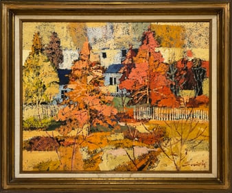Smith, Robert Bolton, untitled fall landscape, oil on board