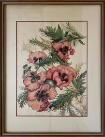 Runbeck, Lucille (1898-1973) untitled poppies, watercolor
