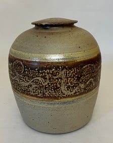 Jamison, Roger, untitled lidded jar, 1978 stoneware