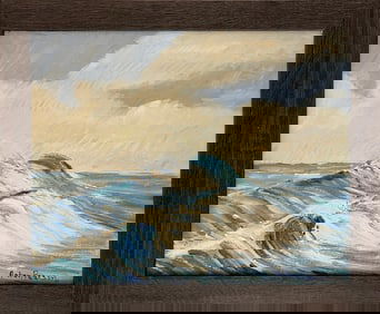 Person, Anton (1892-1967) untitled ocean wave, oil on board