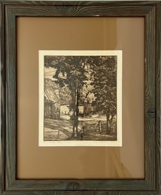 Lucioni, Luigi (1900-1988) "Trees and Shadows"1957 etching