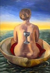 Thibodeau, Nicole. "Chalice Journey" oil on canvas