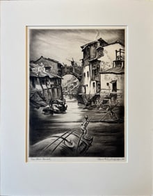 Baldridge, Cyrus LeRoy (1889-1977) Soo Chow Canal, 1944 drypoint