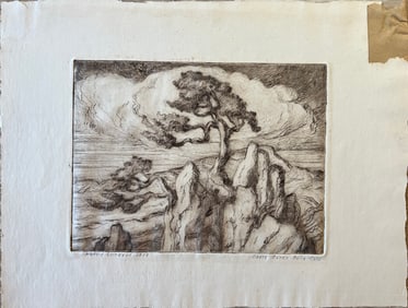 Lundeen, Harold (1902-1935) Above Seren Falls, Colo, 1928 etching
