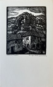 Covacevich, Sue Jean (1905-1998) Mexican Pueblo, wood cut
