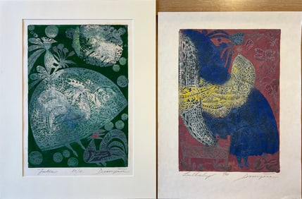 Domjan, Joseph (1907-1992) Julia and Lullaby, 2 color wood cuts