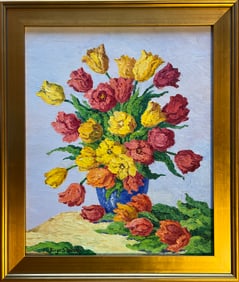 Sandzen, Birger (1871-1954) Tulips, 1940 oil on board