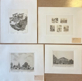 Bebb, Maurice (1891-1986) set of 4 aquatints on paper