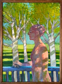 Bashor, John (1926-2013) Aspen Morning, acrylic on board