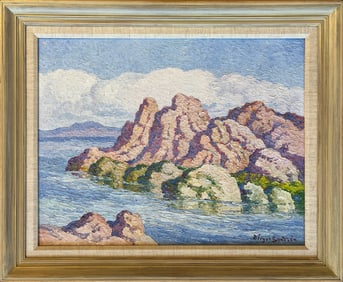 Sandzen, Birger (1871-1954) Rocky Coast, Rockport, Mass. 1948 oil on board