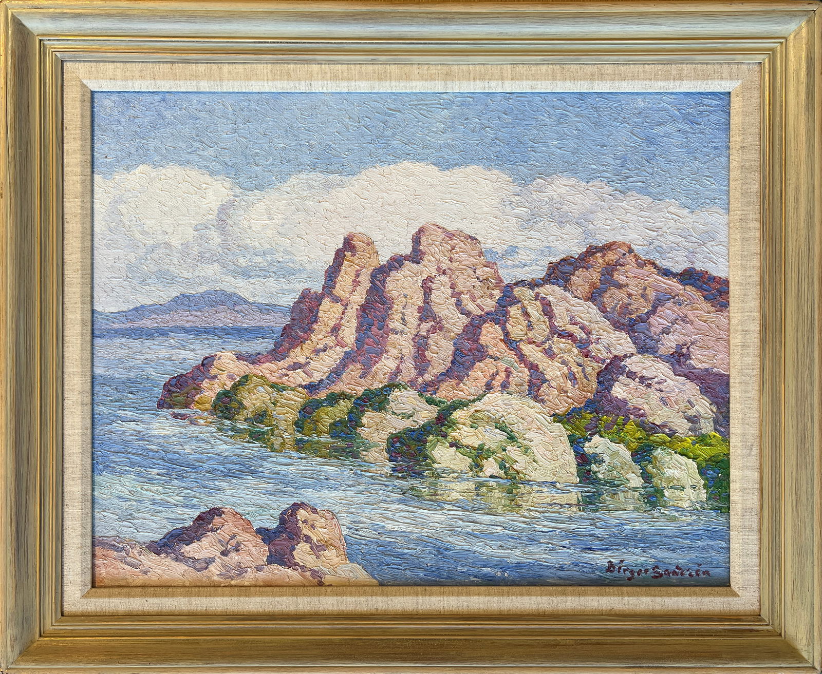 Sandzen, Birger (1871-1954) Rocky Coast, Rockport, Mass. 1948 oil on board (1 of 7)