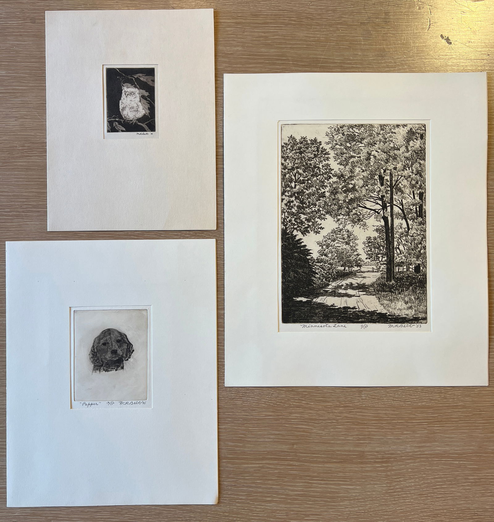 Bebb, Maurice (1891-1986) set of 3 etchings (1 of 19)