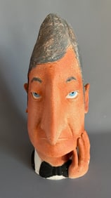 Bashor, Rosemary (1922-2016) untitled bust of man, ceramic