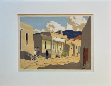 Bassett-Hall, Norma (1889-1957) Street in Cordova, color woodcut
