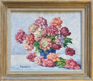 Sandzen, Birger (1871-1954) Peonies, 1950 oil on board
