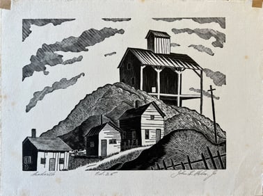 Helm, John (1900-1972) Leadmills, block print