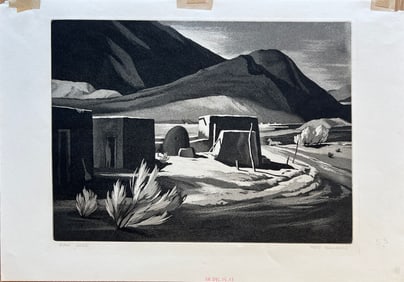 Hawkins, Ted (1910-1969) San Jose, aquatint