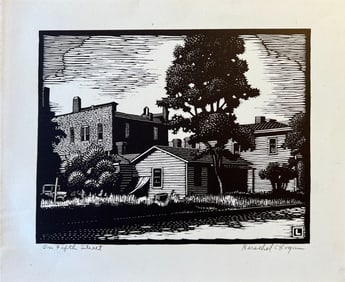 Logan, Herschel (1901-1987) On Fifth Street, block print