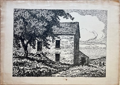 Deere, Lydia (1873-1923) The Old Homestead, lithograph