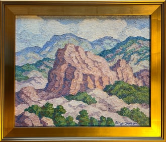 Sandzen, Birger (1871-1954) New Mexico, No 4, 1947 oil on board