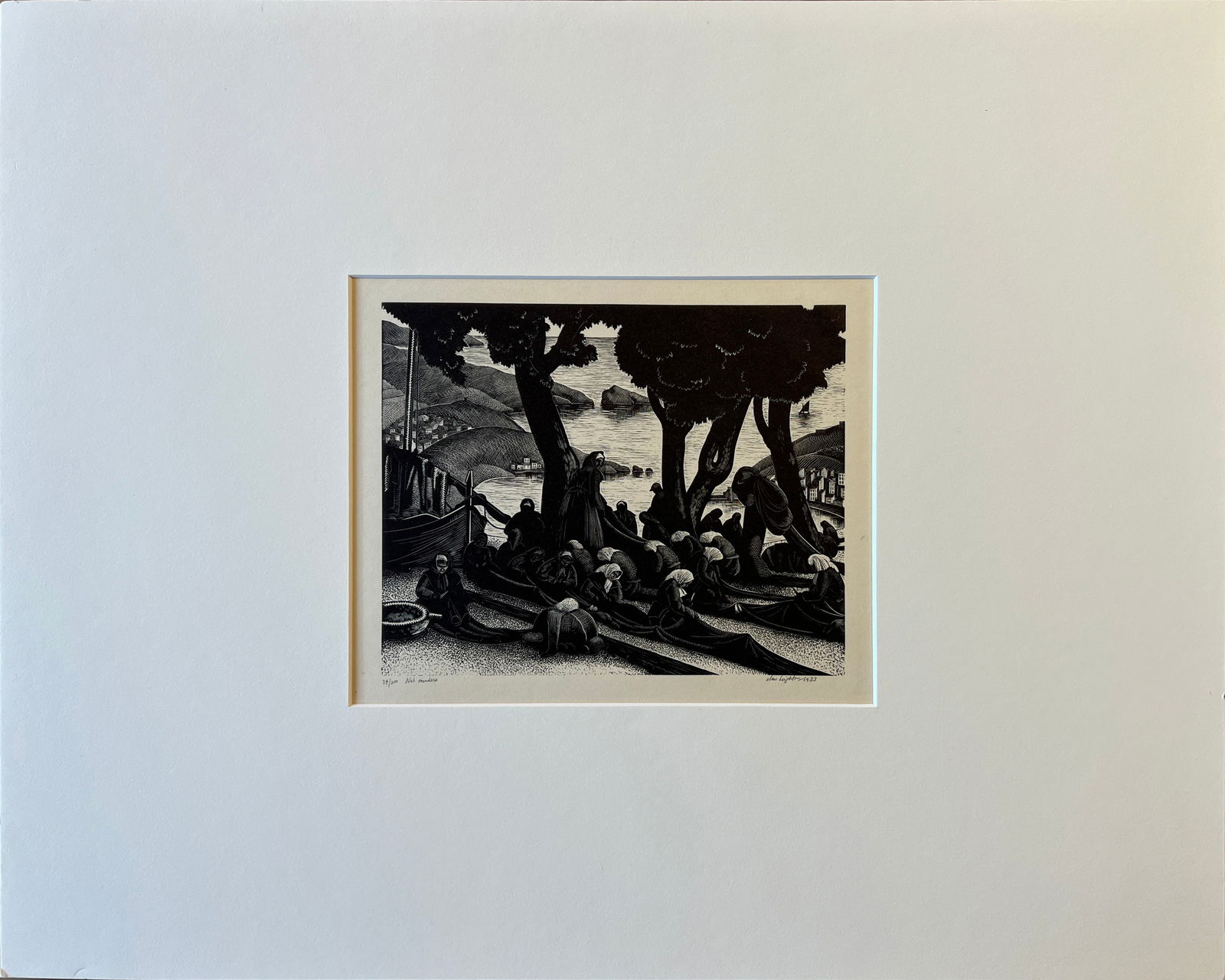 Leighton, Clare (1901-1989) Net Menders, 1933 wood engraving (1 of 10)