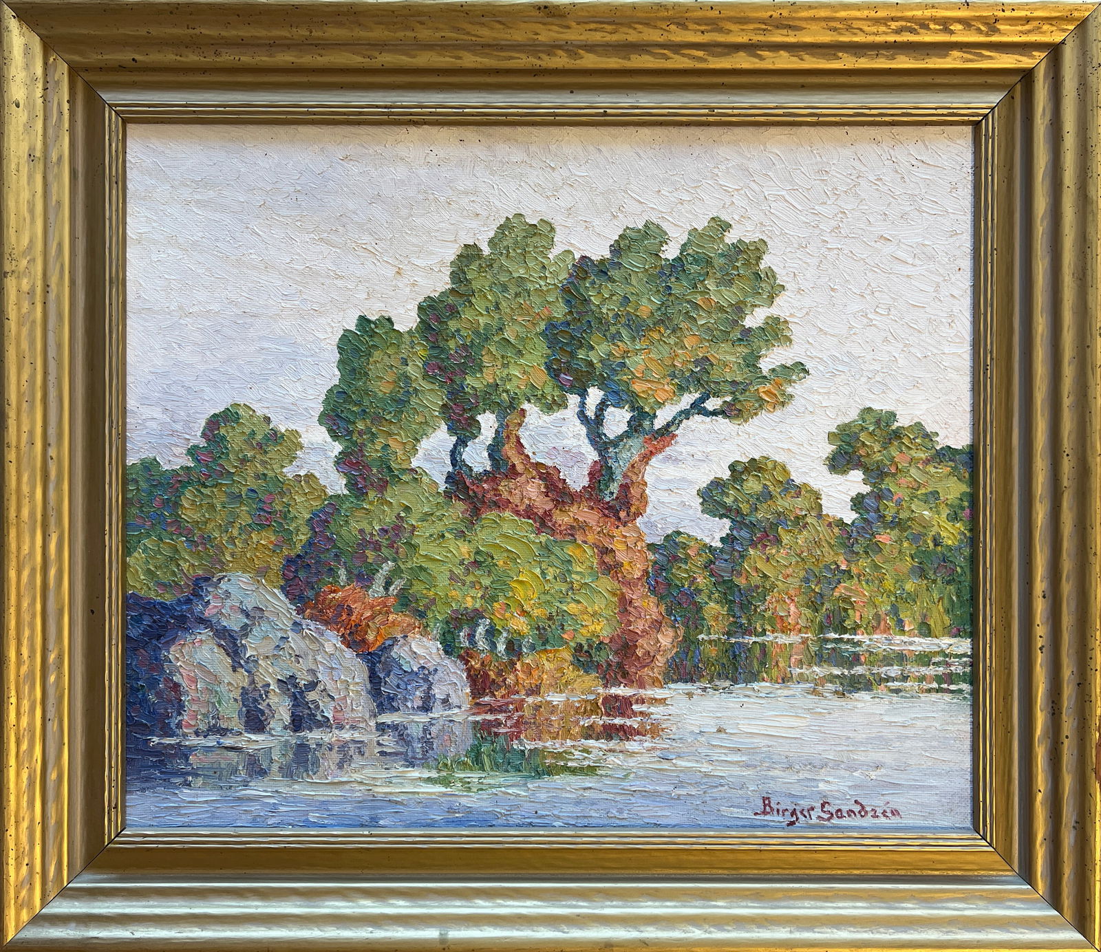 Sandzen, Birger (1871-1954) Autumn, Smoky Hill River, Kansas, 1952 oil on board (1 of 10)