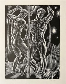 Raymer, Lester (1907-1991) "Aeralist" 50-16 linoleum