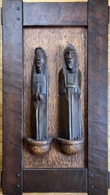 Livingston, Mike, Saints (2), wood carving