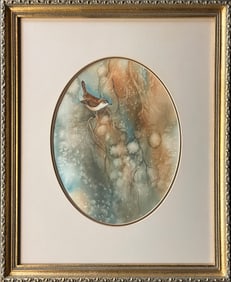Groves, Ellen (1931-2010) wren, watercolor