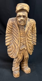 Pearson, Anton (1892-1967) Old man with cap, woodcarving