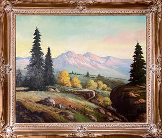 Welch, Mary (1875-1967) mountain landscape, oil on canvas