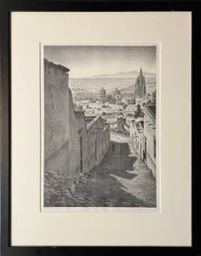 Crane, Alan (1901-1969) "The Fountain" lithograph