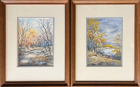 Peterson, Carl (1919-2007) Pair of landscape watercolors