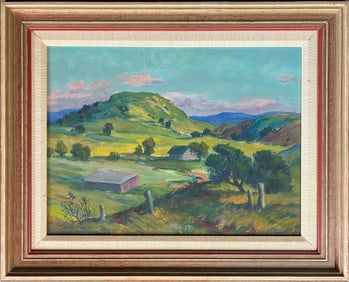 Rogers, Charles (1911-1989) Sun-raked Hill, oil on panel