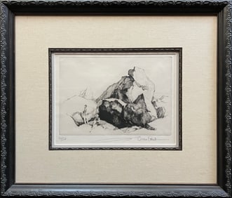 Grant, Gordon ((1875-1962) sunbathers, etching