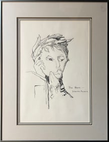 Runbeck, Dolores (1898-1994) "The Hero" graphite